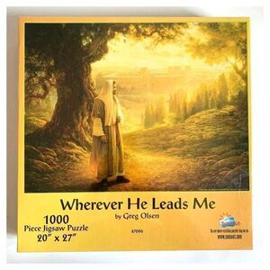 SunsOut Wherever He Leads Me by Greg Olsen 1000 piece jigsaw puzzle #47096 NEW